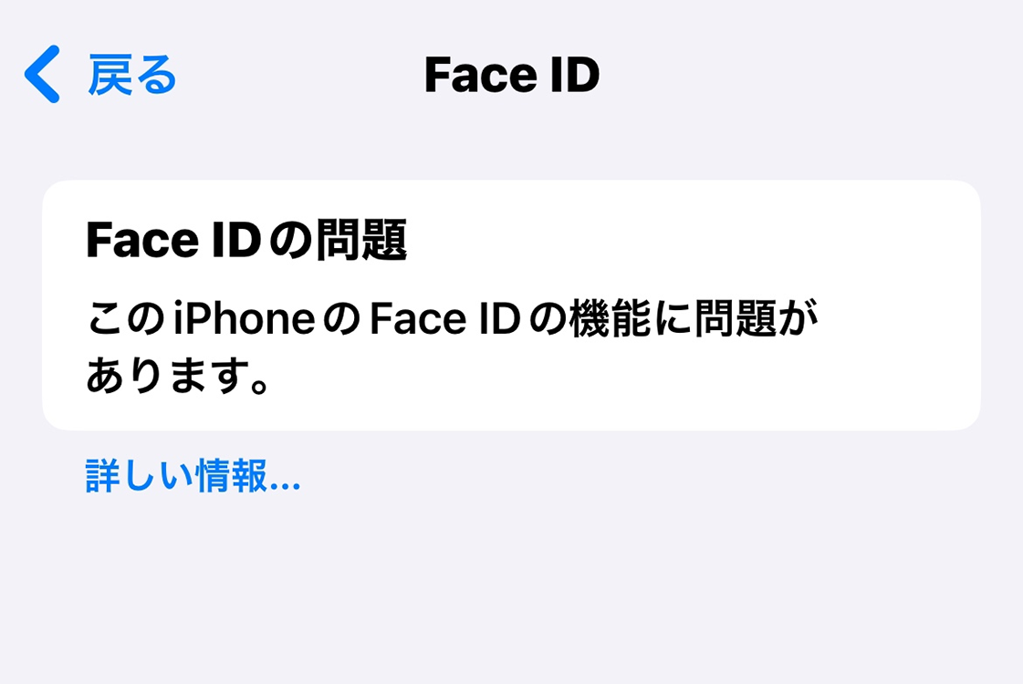 Face ID（Face IDの問題）